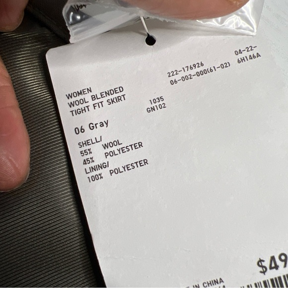 Uniqlo x Carine Roitfeld Tight Fit Pencil Skirt Womens 2 Wool Knee Length - Picture 11 of 16